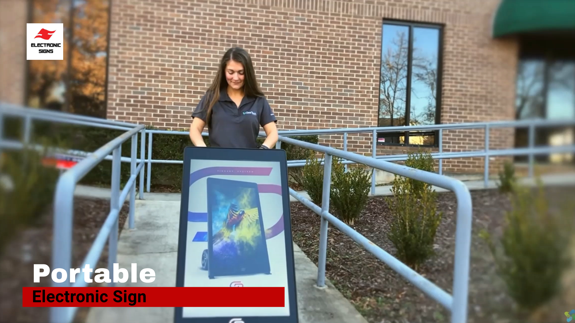 portable electronic sign video